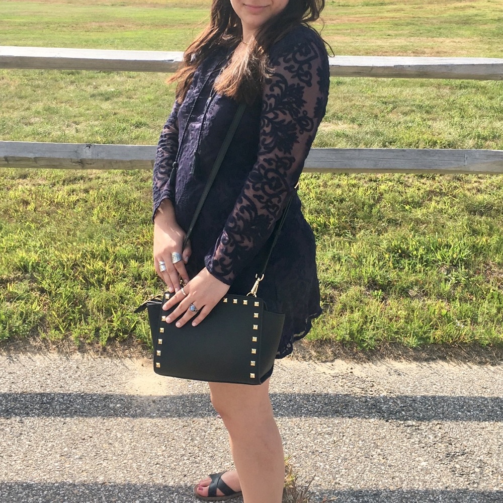 Long-Sleeve Lace Dress